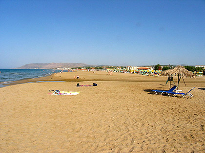 Georgioupoli, a sandy beach