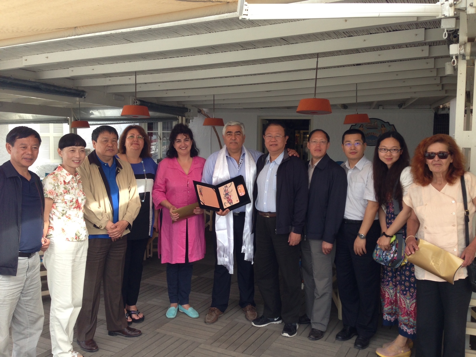 Delegation of leading Chinese journalists at Santorini and Milos
