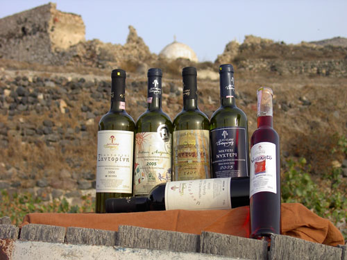 The first wine exhibition in Santorini