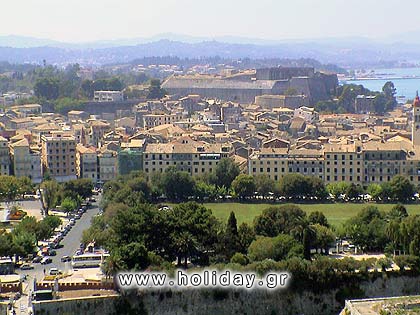 Panoramic view of Corfu town