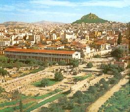 Prime Minister Costas Karamanlis visits Ancient Agora in Athens