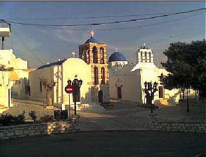 Kostos square and churches-winter